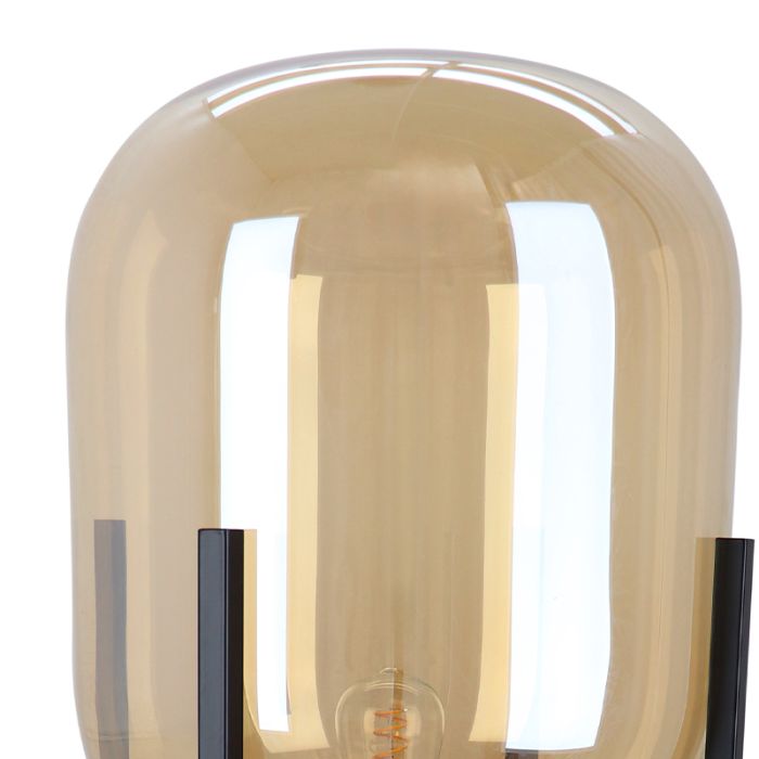 Retro Stehlampe Bernstein, Roxy, mit Schalter