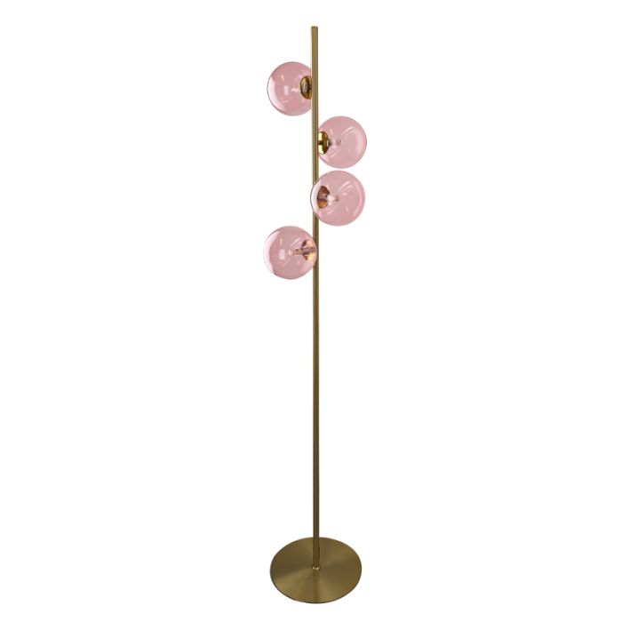 Design Stehlampe Rosa, Remo, mit Schalter