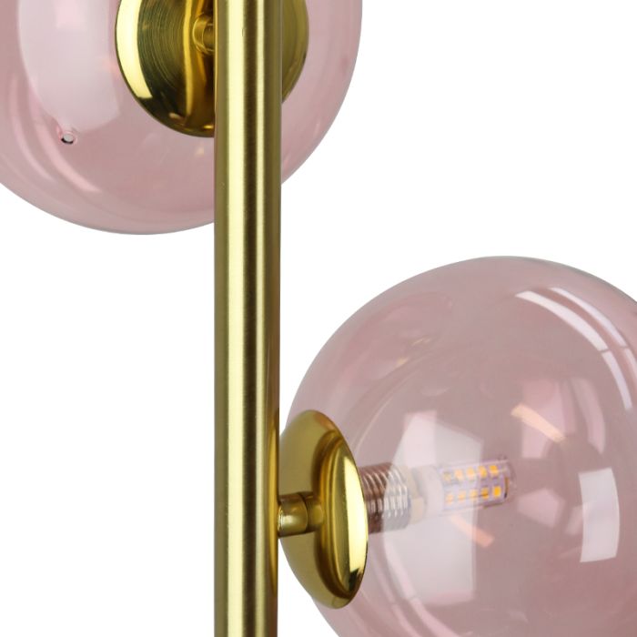 Design Stehlampe Rosa, Remo, mit Schalter