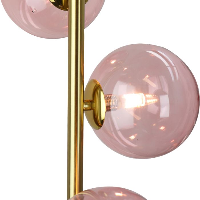Design Stehlampe Rosa, Remo, mit Schalter