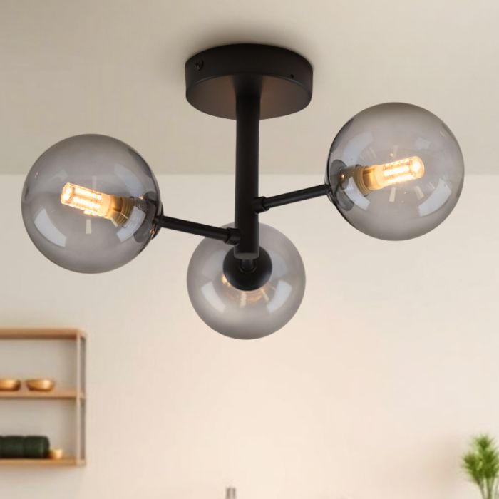 Moderne Badezimmer Deckenleuchte Schwarz, Amer, IP44