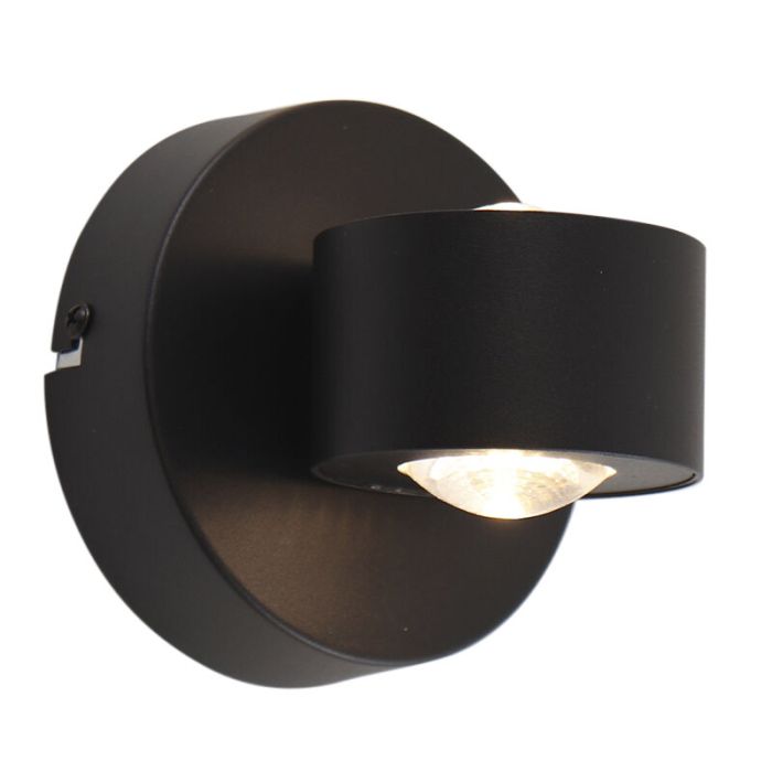 Moderne Up down Wandleuchte Schwarz, Izzet, 6W, 3000K LED