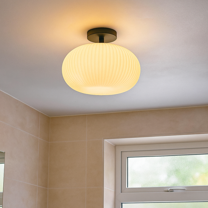 Design Badezimmer Deckenleuchte Weiß, Elliot, IP44