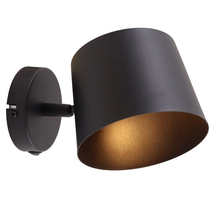 Moderne Wandstrahler Schwarz, Rinke, mit Schalter