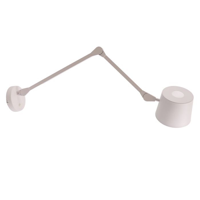 Moderne Wandleuchte Weiß, Rinke, mit Schalter