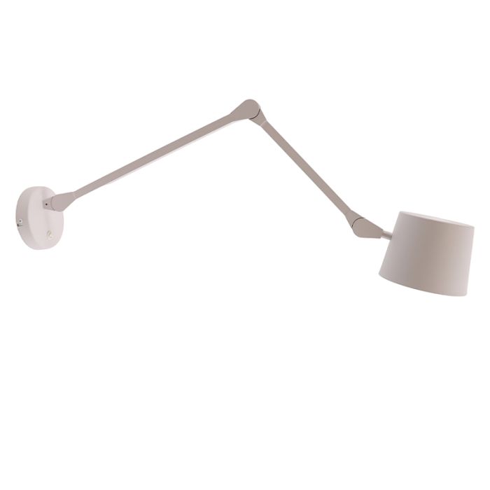 Moderne Wandleuchte Weiß, Rinke, mit Schalter