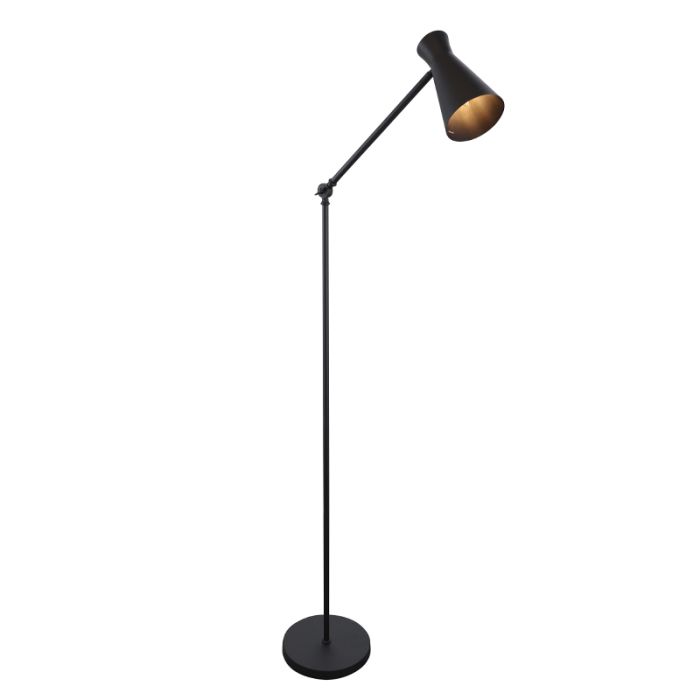 Moderne Stehlampe Schwarz, Steve, mit Schalter