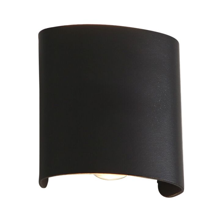 Aluminium Außenleuchte Schwarz, Marcio, 2W, 3000K LED, IP54