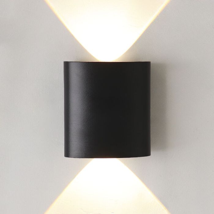 Aluminium Außenleuchte Schwarz, Marcio, 2W, 3000K LED, IP54