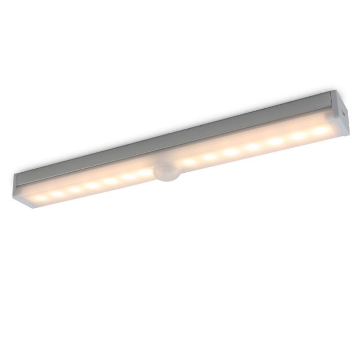 Silberne Schranklampe Kunststoff, Ilana, 1W, 3000K LED