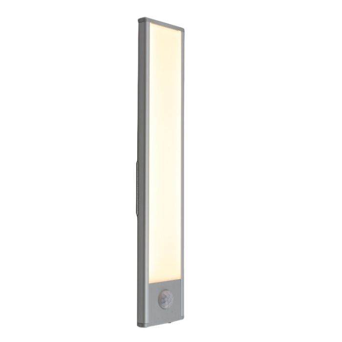 Silberne Schranklampe Kunststoff, Ilana, 1W, 3000K LED