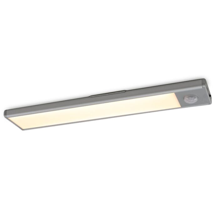 Silberne Schranklampe Kunststoff, Ilana, 1W, 3000K LED