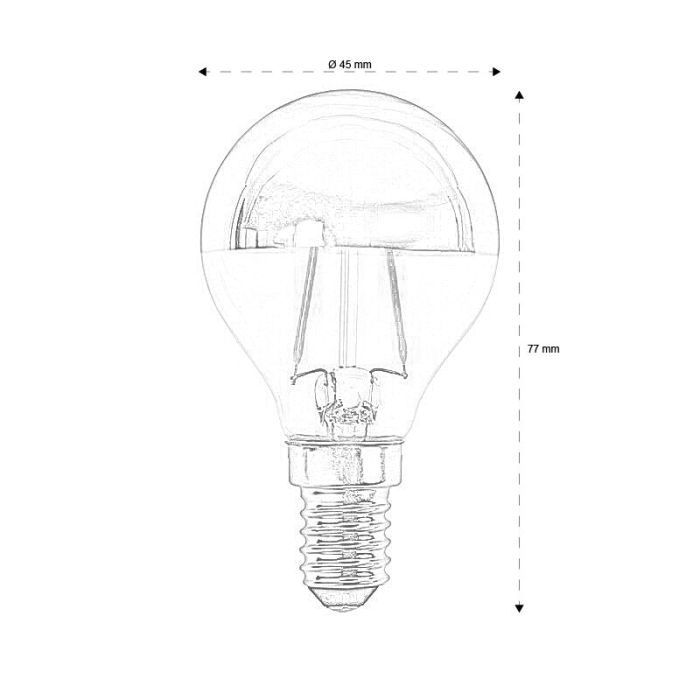 E14 LED Lampe Ayman, 3,5w Extra Warmweiß IP44