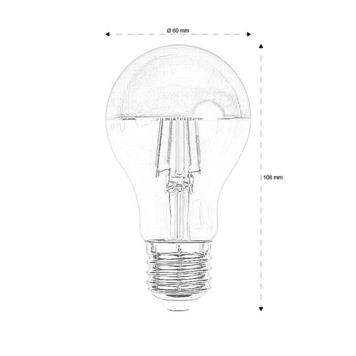Dimmbare E27 LED-Kopfspiegellampe Malik, Gold, A60, 4,8W, 2700K, IP44