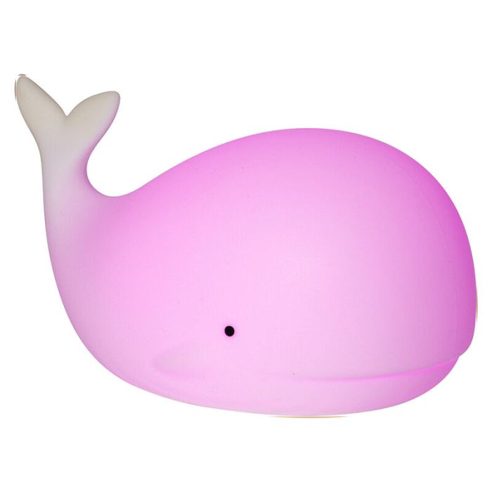 Kunststoff Kinderzimmer Nachtlampe Weiß, Whale, 0,5W, RGBW LED