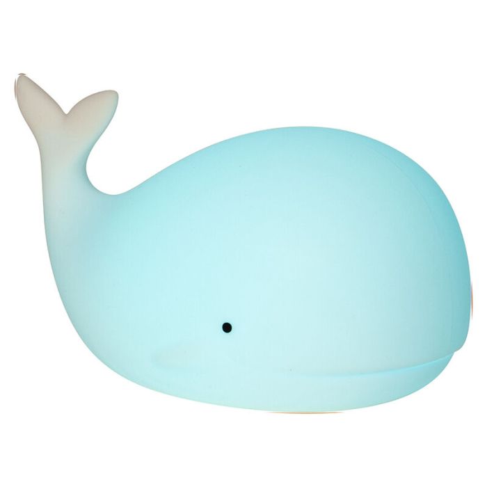 Kunststoff Kinderzimmer Nachtlampe Weiß, Whale, 0,5W, RGBW LED