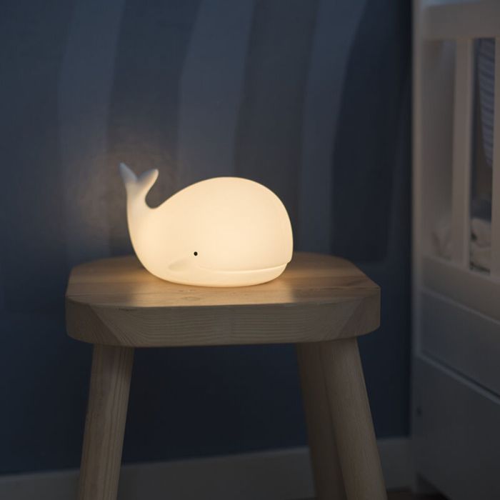 Kunststoff Kinderzimmer Nachtlampe Weiß, Whale, 0,5W, RGBW LED
