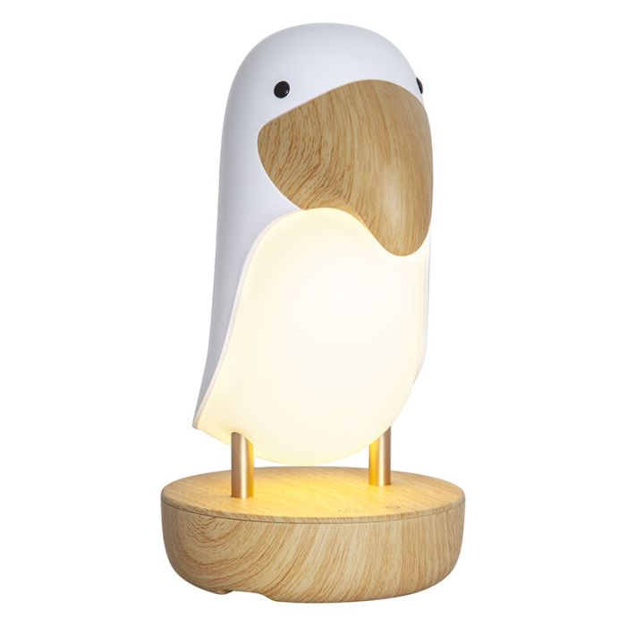 Kunststoff Kinderzimmer Nachtlampe Weiß, Toucan, 0,54W, 3000K LED