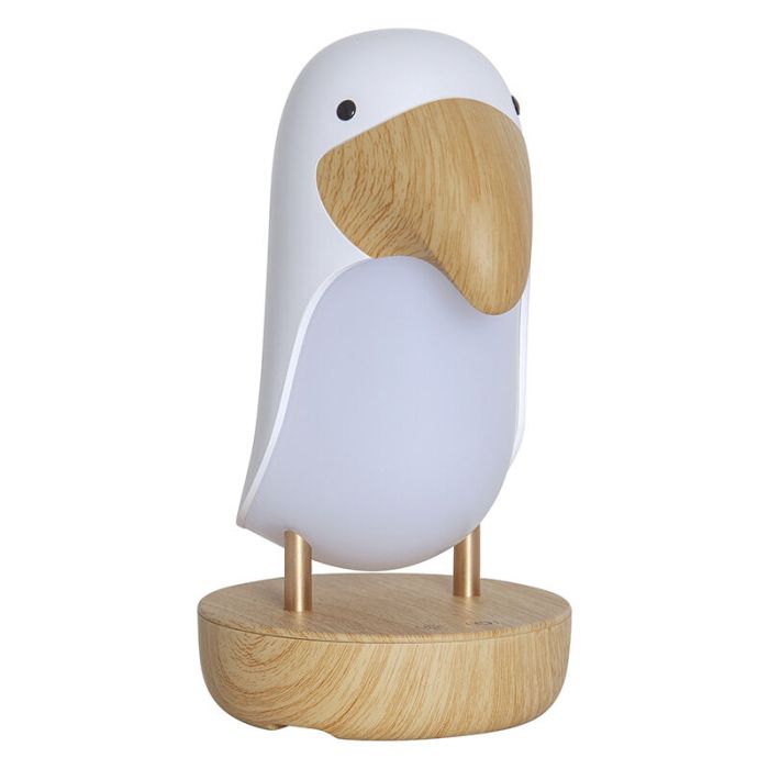 Kunststoff Kinderzimmer Nachtlampe Weiß, Toucan, 0,54W, 3000K LED