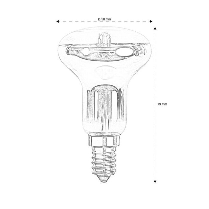 E14 LED Lampe Ismail, 2,5w Extra Warmweiß IP44