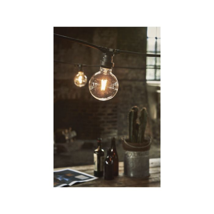 Kunststoff Lampe G95 E27 für außen, 2200K, transparent