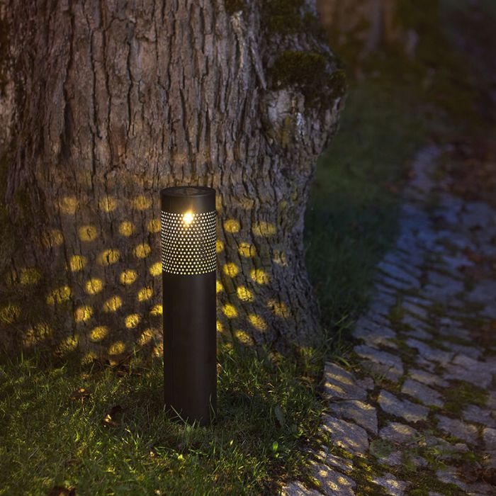 Aluminium Solar Außenstrahler Schwarz, Adela, 0,064W, 3000K LED, IP44