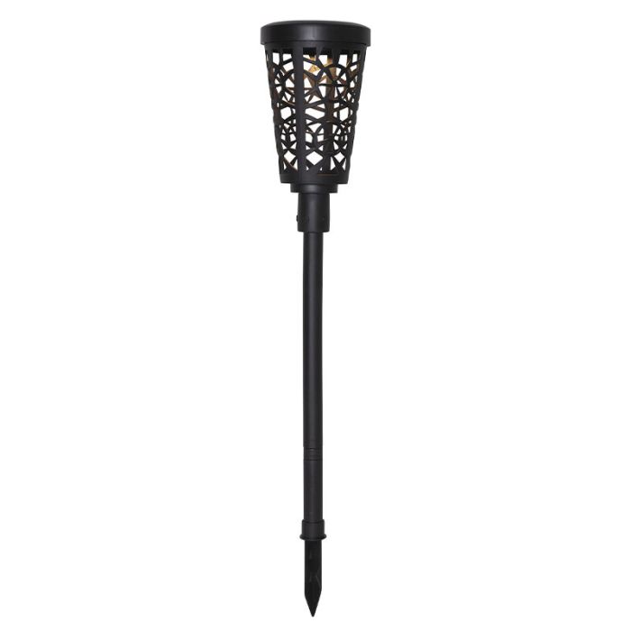 Kunststoff Solar Außenstrahler Schwarz, Amresh, 0,03W, 3000K LED, IP44