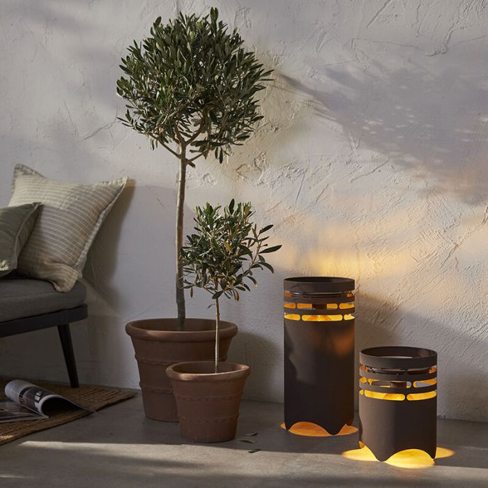 Kunststoff Außen Tischleuchte Braun, Aidan, 0,3W, 3000K LED, IP44