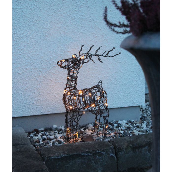 Weihnachtsrentier mit 24 LEDs für draußen, klein