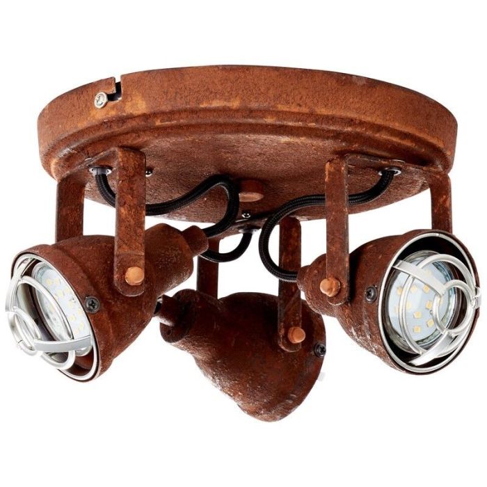 Industrielle Deckenstrahler Rostfarbe, Abyga