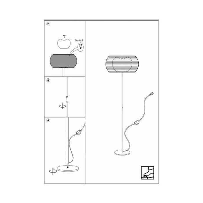 Moderne Stehlampe Bronze, Amela, mit Schalter