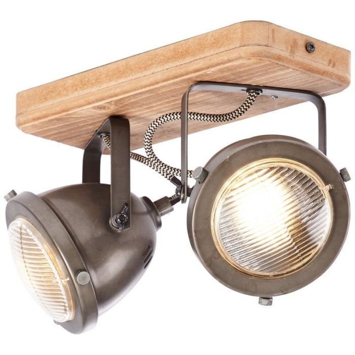 Holz Deckenleuchte Braun, Elena