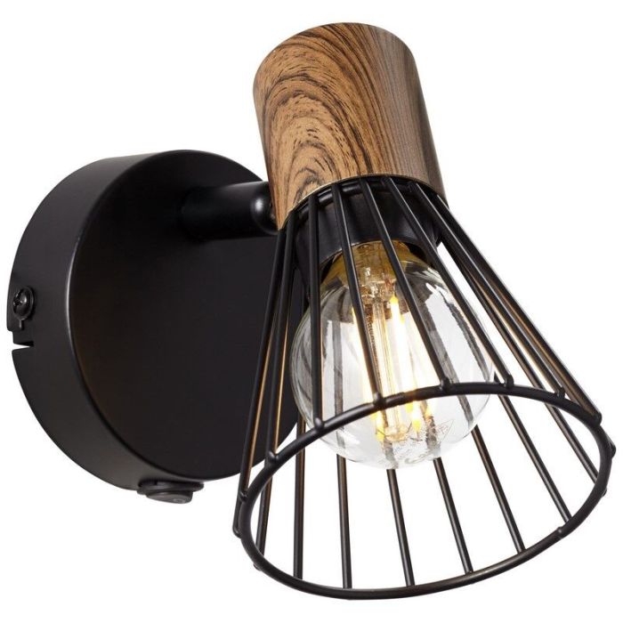 Moderne Wandleuchte Braun, Floor, mit Schalter