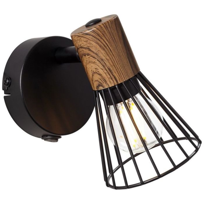 Moderne Wandleuchte Braun, Floor, mit Schalter