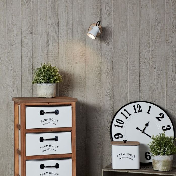 Holz Wandstrahler Braun, Carolyn