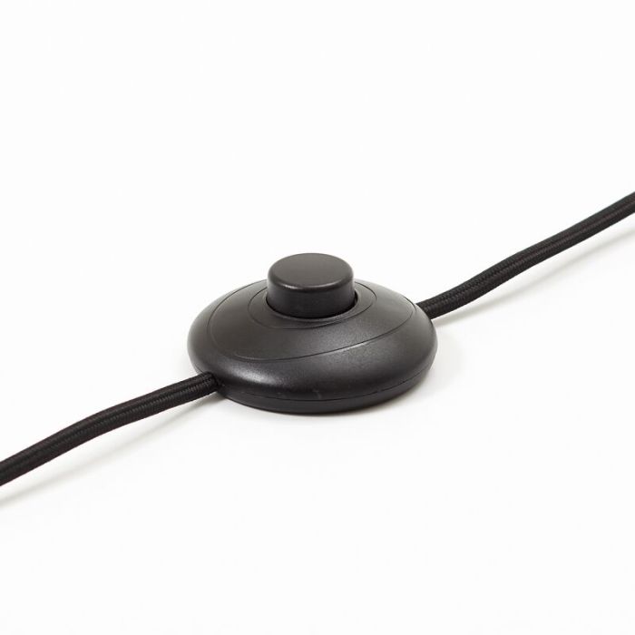 Holz Stehlampe Schwarz, Taede, mit Schalter