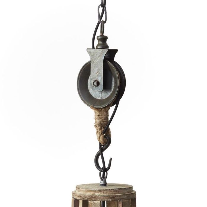 Holz Pendelleuchte Braun, Afnane