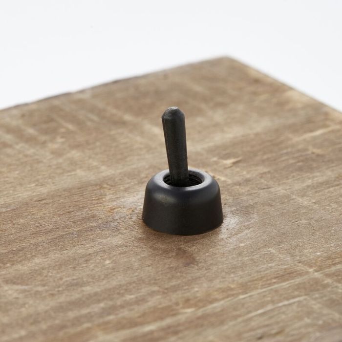 Holz Tischleuchte Schwarz, Asli, mit Schalter