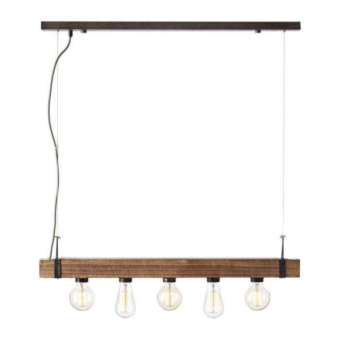 Holz Pendelleuchte Schwarz, Asli