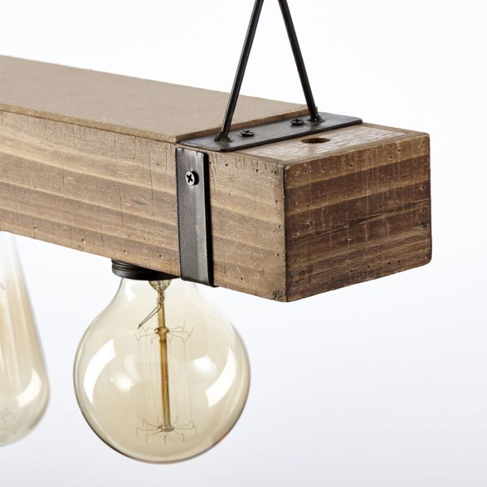 Holz Pendelleuchte Schwarz, Asli