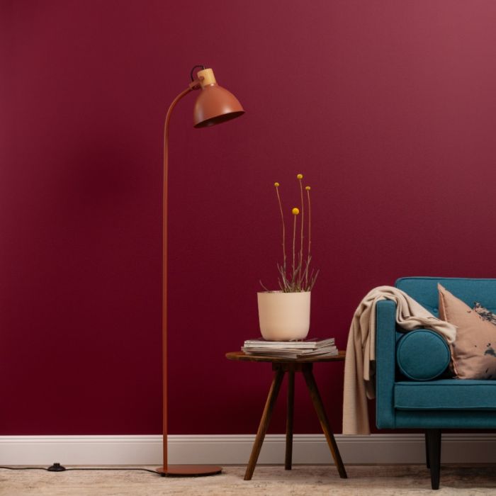 Landhaus Stehlampe Rot, Thalina, mit Schalter