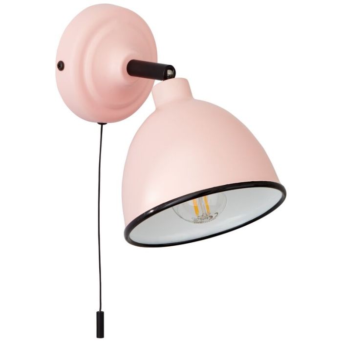 Antik Wandstrahler Rosa, Anouk, mit Zugschalter