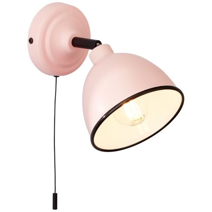 Antik Wandstrahler Rosa, Anouk, mit Zugschalter