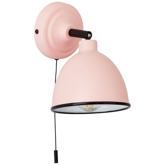 Antik Wandstrahler Rosa, Anouk, mit Zugschalter