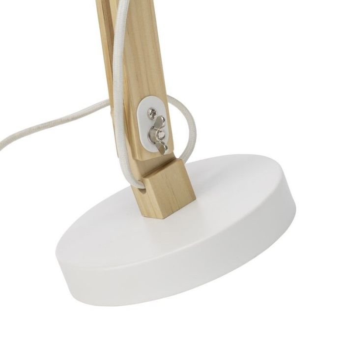 Moderne Schreibtischlampe Weiß, Allegra, mit Schalter