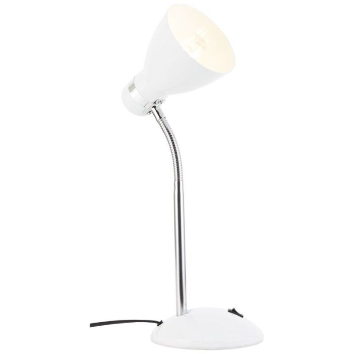 Kunststoff Schreibtischlampe Weiß, Santana, mit Schalter
