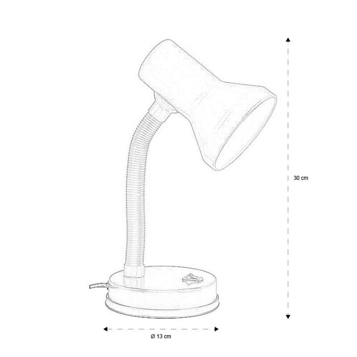 Kunststoff Schreibtischlampe Schwarz, Loet, mit Schalter
