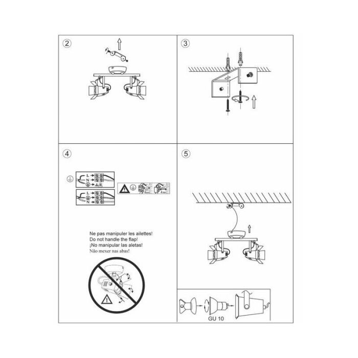 Industrielle Deckenstrahler Schwarz, Jowenna, 5W, 3000K LED