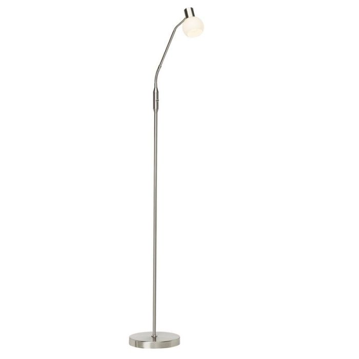 Metall Stehlampe Chrom, Jaydah, mit Schalter