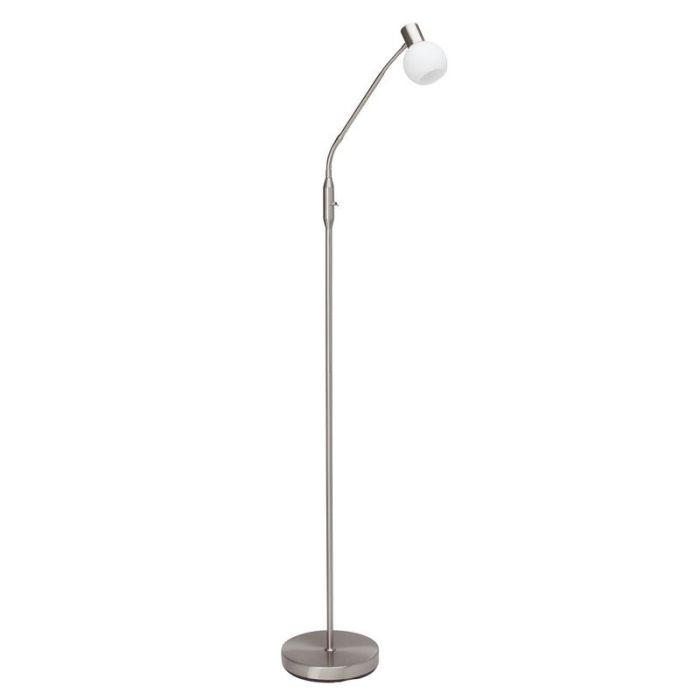 Metall Stehlampe Chrom, Jaydah, mit Schalter